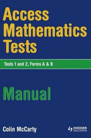 Cover of Access Mathematics Tests (AMT) 1 & 2 Manual