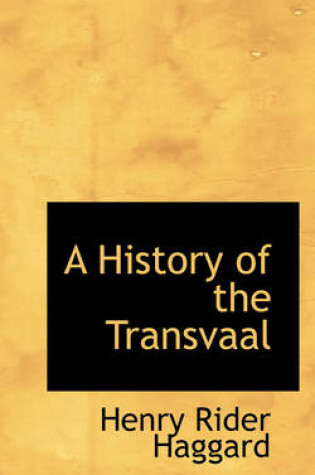 Cover of A History of the Transvaal