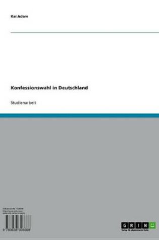 Cover of Konfessionswahl in Deutschland