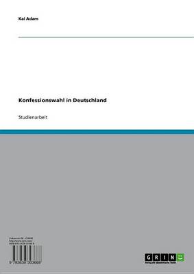 Book cover for Konfessionswahl in Deutschland