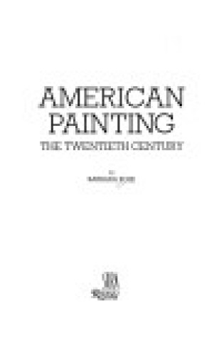 Cover of The American Painting