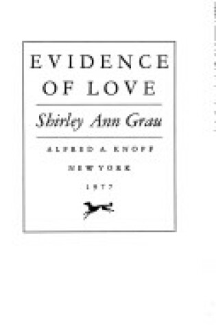 Cover of Evidence of Love