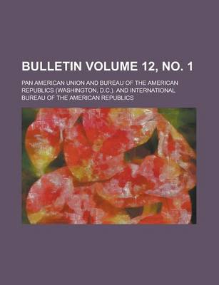 Book cover for Bulletin Volume 12, No. 1