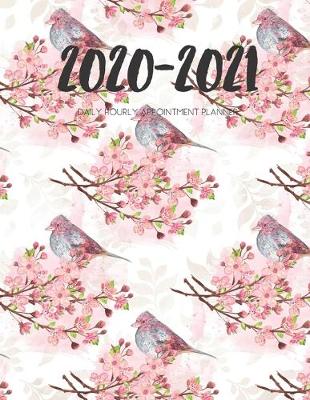 Book cover for Daily Planner 2020-2021 Pink Sakura Bird 15 Months Gratitude Hourly Appointment Calendar