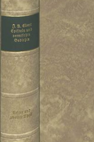 Cover of Episteln Und Vermischte Gedichte