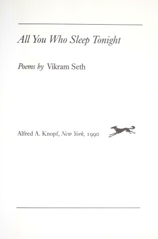 Cover of All You Who Sleep Tonight