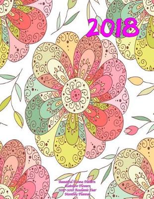 Cover of 2018- Beautiful Henna Pattern Rainbow Flowers 2017-2018 Academic Year