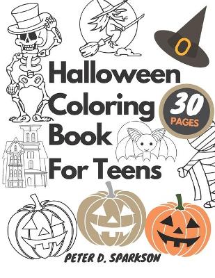 Book cover for Halloween Coloring Book For Teens