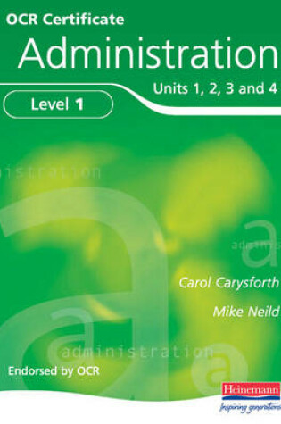 Cover of OCR Certificate In Administration Level 1 Student Book