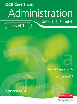 Cover of OCR Certificate In Administration Level 1 Student Book