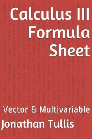 Cover of Calculus III Formula Sheet