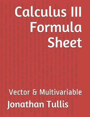Book cover for Calculus III Formula Sheet