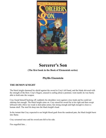 Book cover for Sorcerer's Son