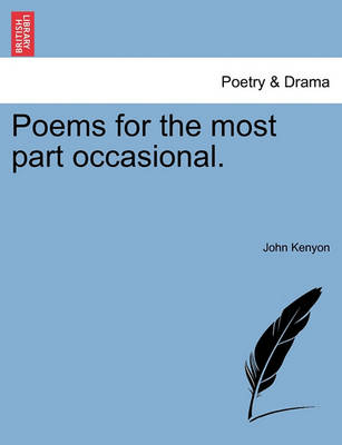 Book cover for Poems for the Most Part Occasional.