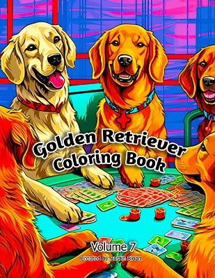 Book cover for Golden Retriever Coloring Book