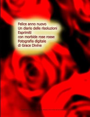 Book cover for Felice anno nuovo Un diario delle risoluzioni Esprimiti con morbide rose rosse Fotografia digitale di Grace Divine