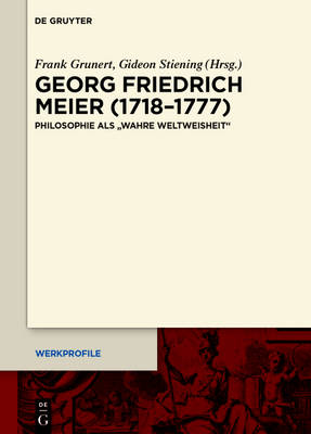 Cover of Georg Friedrich Meier (1718-1777)