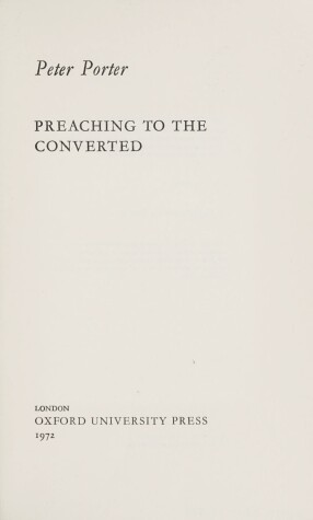 Book cover for Preaching to the Converted