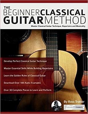 Book cover for The beginner classical guitar method