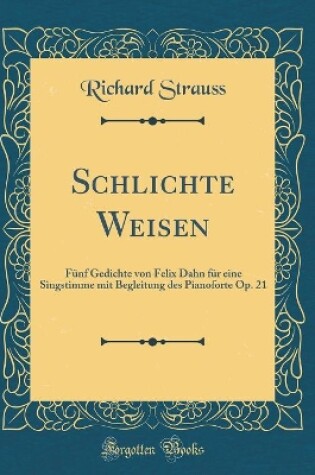 Cover of Schlichte Weisen