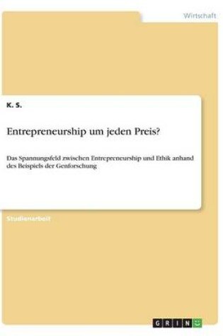 Cover of Entrepreneurship um jeden Preis?