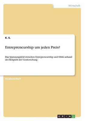 Book cover for Entrepreneurship um jeden Preis?