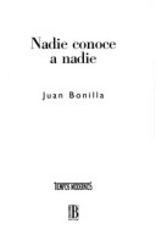 Cover of Nadie Conoce a Nadie