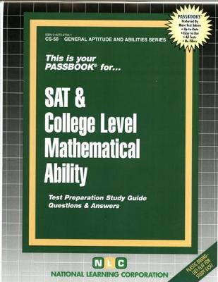 Book cover for SAT & COLLEGE LEVEL MATHEMATICAL ABILITY