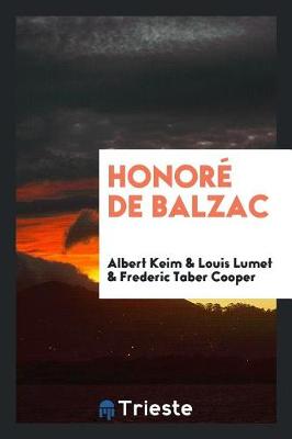 Book cover for Honor  de Balzac