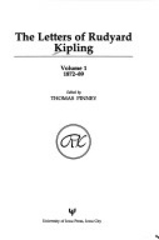 Cover of The Letters of Rudyard Kipling