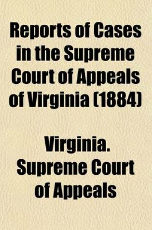 Cover of Reports of Cases in the Supreme Court of Appeals of Virginia (Volume 86)