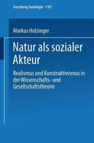 Cover of Natur als sozialer Akteur