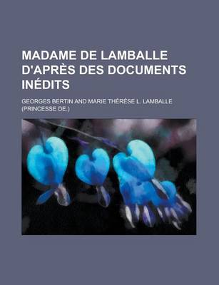 Book cover for Madame de Lamballe D'Apres Des Documents Inedits