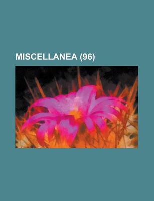 Book cover for Miscellanea (96)