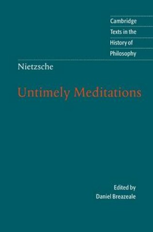 Cover of Nietzsche: Untimely Meditations