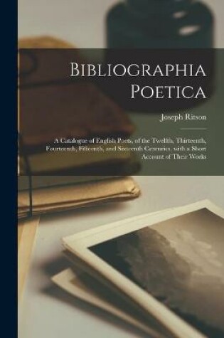 Cover of Bibliographia Poetica