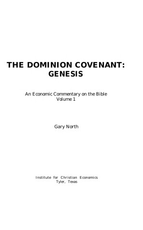 Book cover for Dominion Covenant Genesis