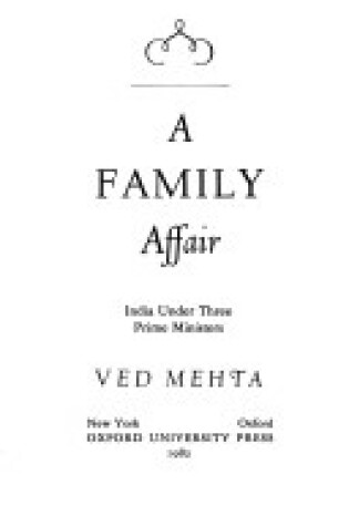 Cover of A Family Affair