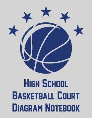 Book cover for High School Basketball Court Diagram Notebook