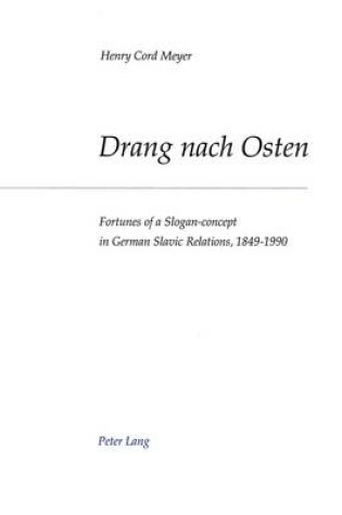 Cover of Drang nach Osten