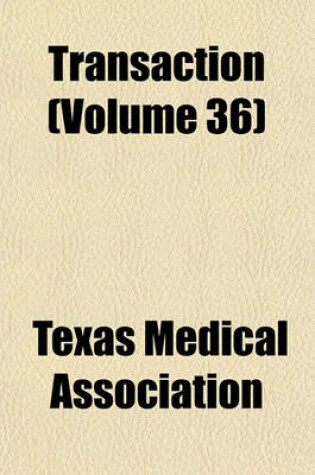 Cover of Transaction (Volume 36)