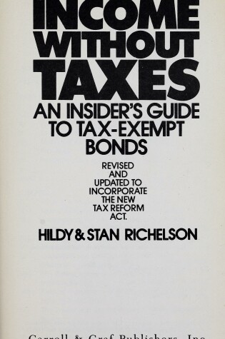 Cover of Income Without Taxes