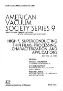 Cover of High Tc Superconducting Thin Films - Processing, Characterization, and Applications