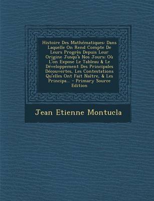 Book cover for Histoire Des Mathematiques