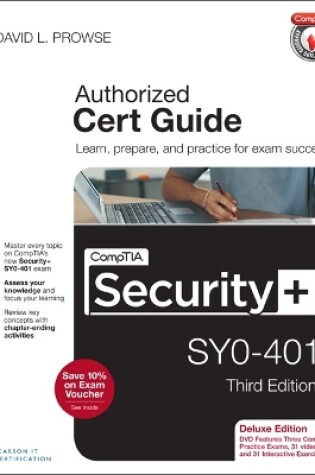 Cover of CompTIA Security+ SY0-401 Cert Guide, Deluxe Edition