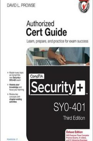 Cover of CompTIA Security+ SY0-401 Cert Guide, Deluxe Edition