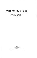 Book cover for Out of My Class