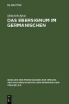 Book cover for Das Ebersignum im Germanischen