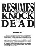 Book cover for Resumes That Knock Them Dead