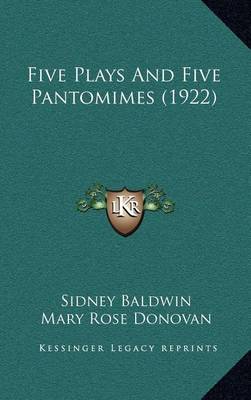 Book cover for Five Plays and Five Pantomimes (1922)